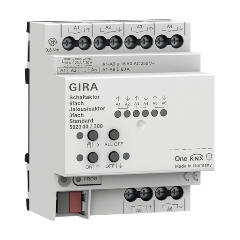 Gira Universalaktor 502300 – OneKNX, 6-fach / 3-fach, 16 A, Standard, REG