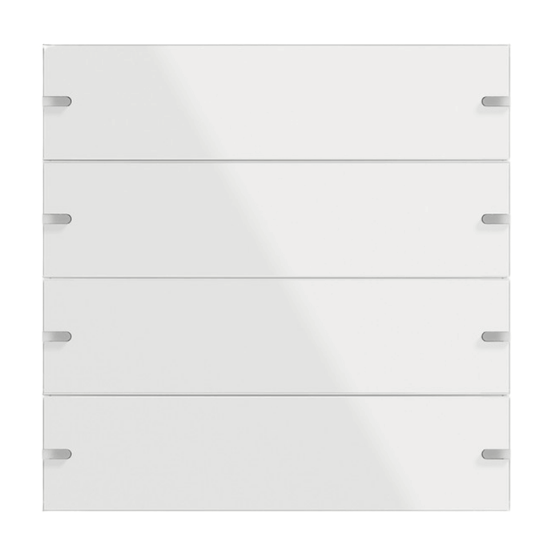 Gira Wippenset für Tastsensor 4 502412 – 4-fach, Glas, weiß