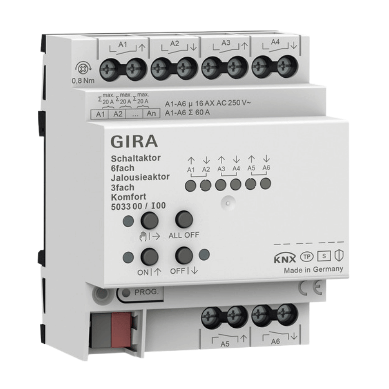 Gira KNX-Universalaktor 503300 – 6-fach, Komfort, REG