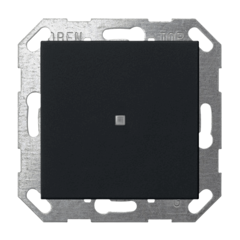 Gira KNX-Tastsensor 5171005 – System 55, OneKNX, 1-fach, Temperatursensor, schwarz matt