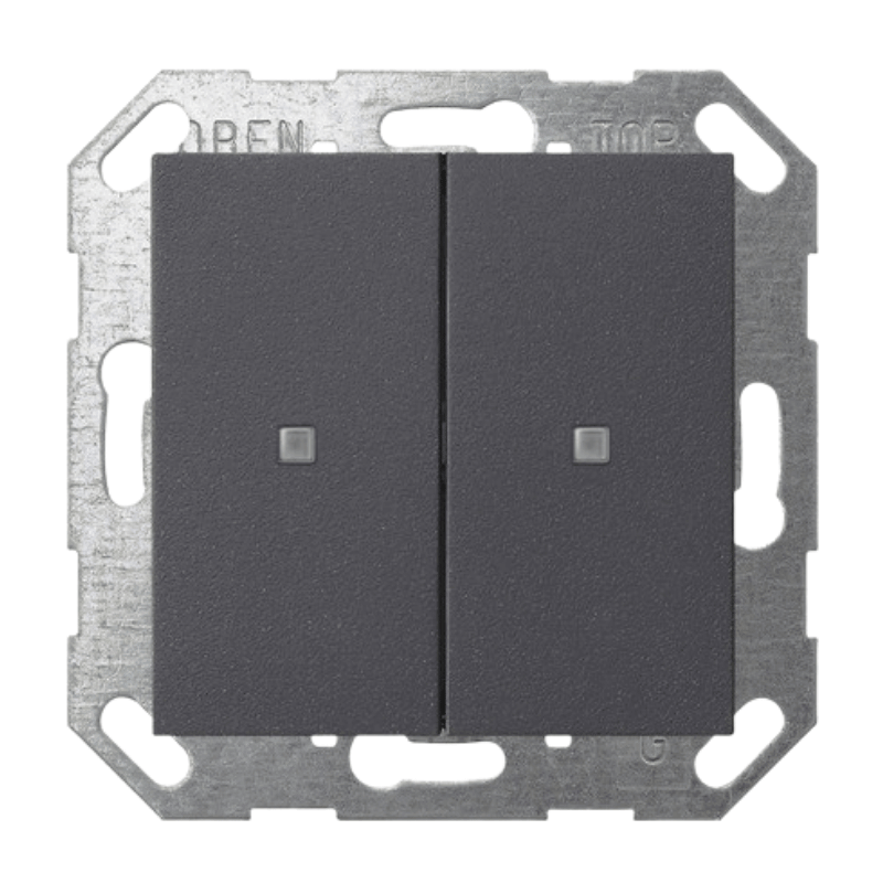 Gira KNX-Tastsensor 517328 – System 55, OneKNX, 2-fach, anthrazit