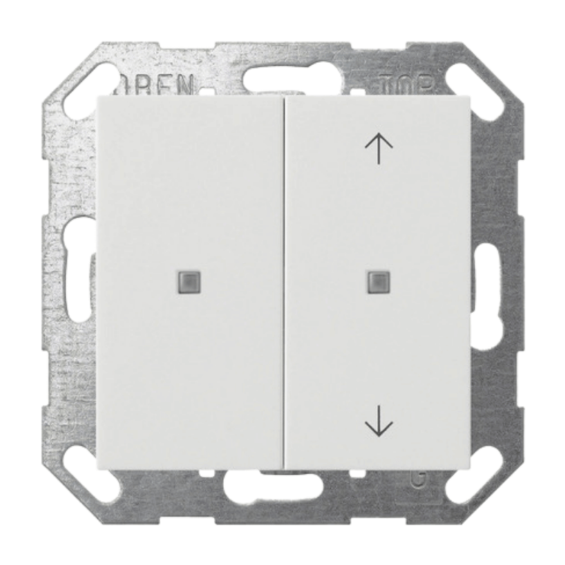 Gira KNX-Tastsensor 517503 – System 55, OneKNX, 2-fach, Pfeile, reinweiß glänzend