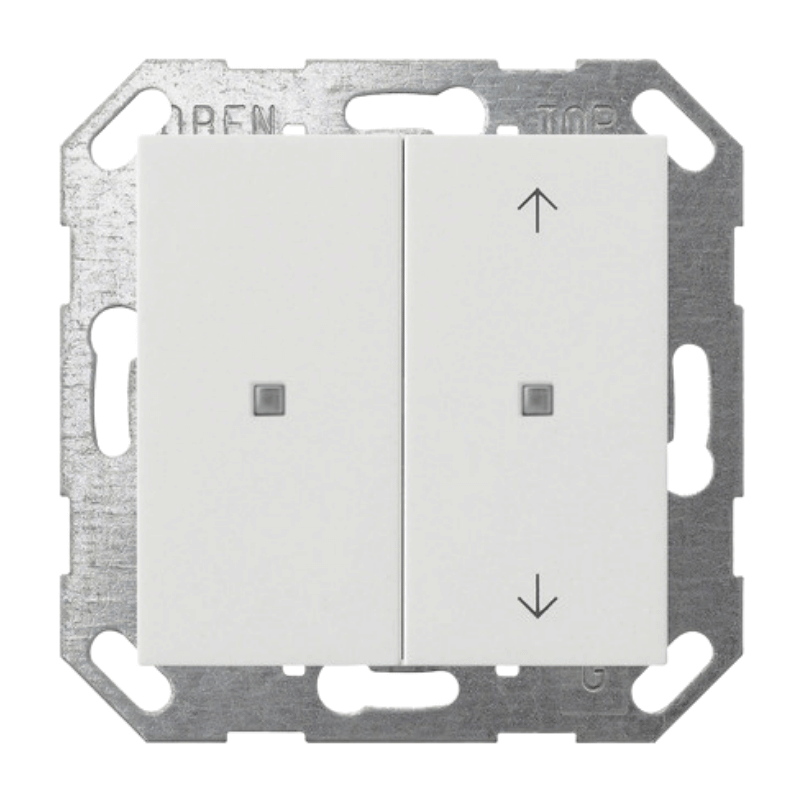 Gira KNX-Tastsensor 517527 – System 55, OneKNX, 2-fach, Pfeile, reinweiß seidenmatt