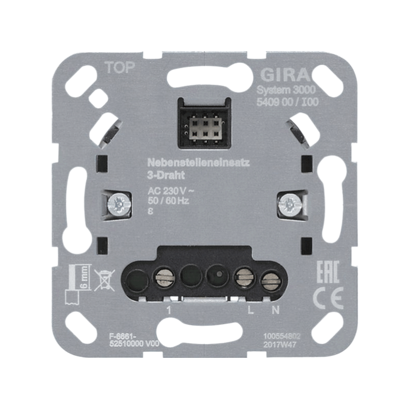 Gira 540900 Nebenstelleneinsatz – System 3000, 3-Draht