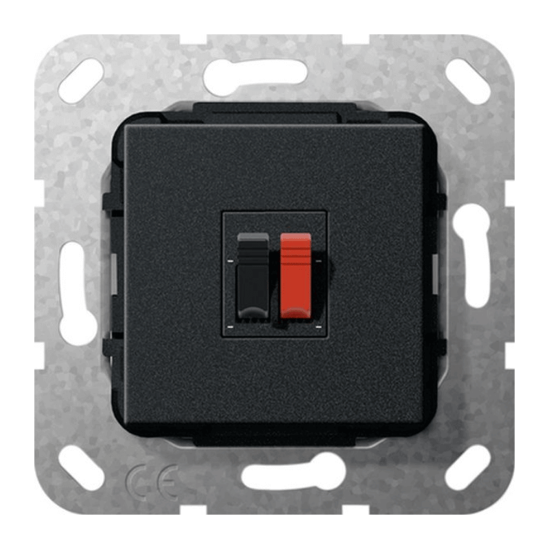 Gira 569210 Lautsprecheranschluss-Einsatz – 1-fach, schwarz matt