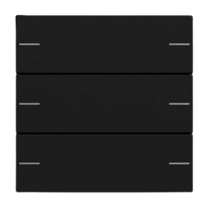 Gira Wippenset für Tastsensor 4 5753005 – System 55, 3-fach, schwarz matt