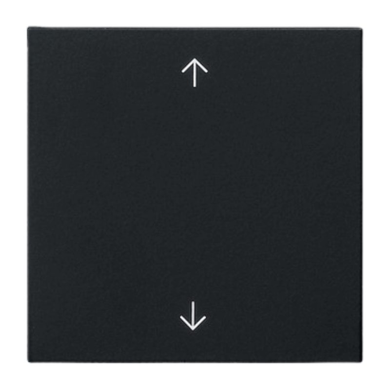 Gira Abdeckung 5389005 – System 55, S3000, 1-fach klein, Pfeile, schwarz matt
