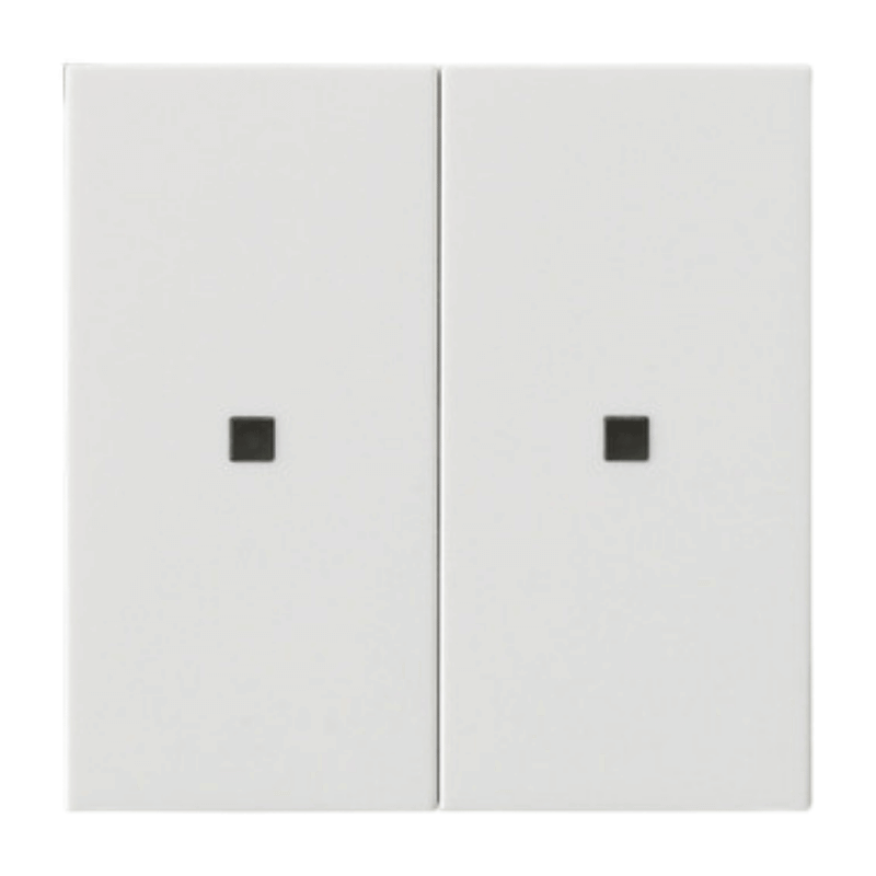 Gira Bedienaufsatz 536903 – System 55, S3000, 2-fach, LEDs, reinweiß glänzend