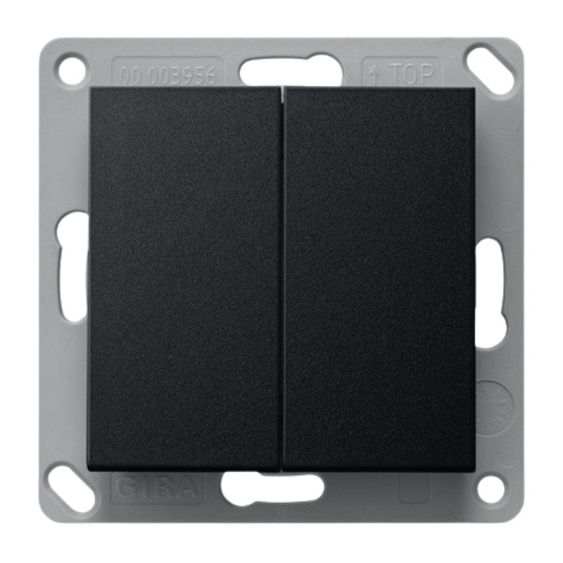 Gira Bluetooth-Wandsender 2462005 – System 55, 2-fach, schwarz matt