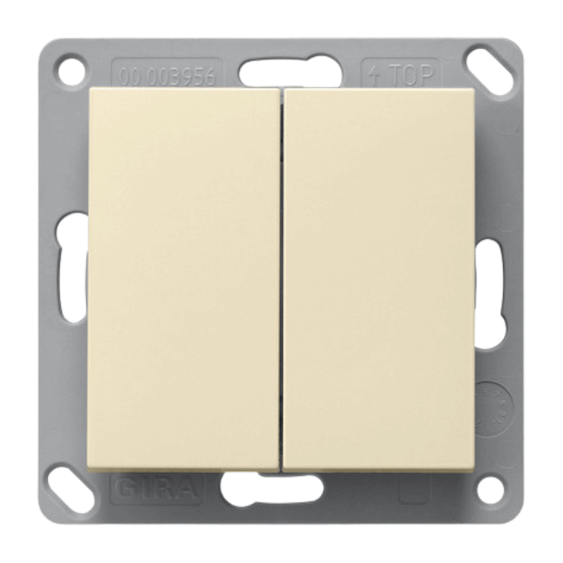 Gira Bluetooth-Wandsender 246201 – System 55, 2-fach, cremeweiß glänzend