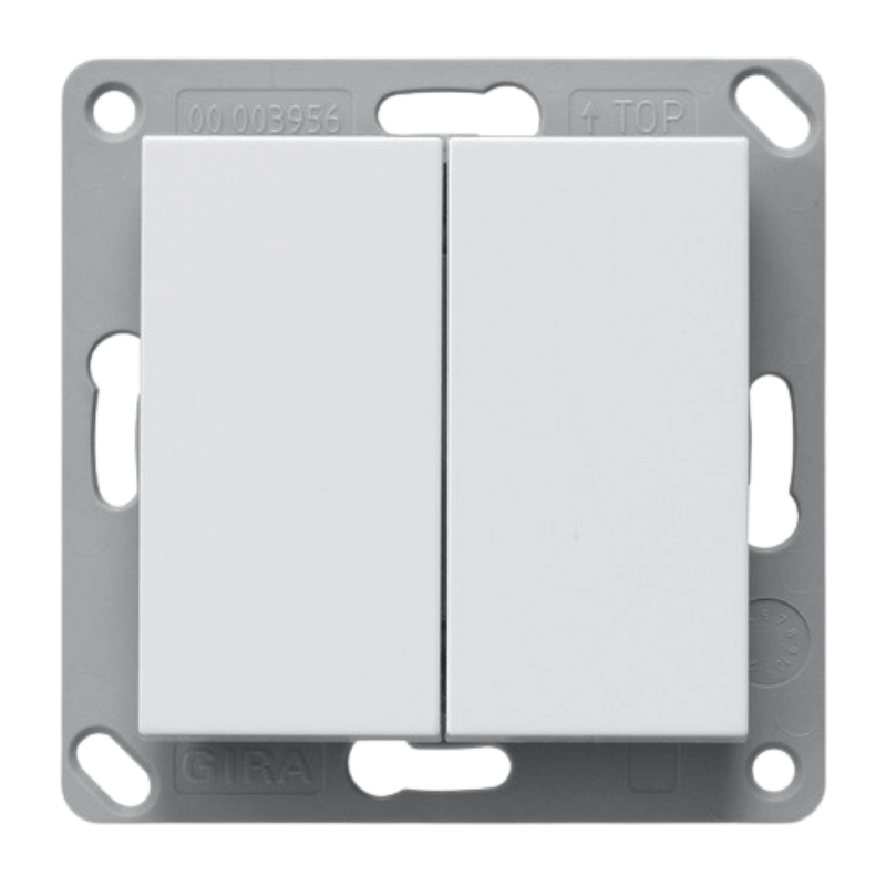 Gira Bluetooth-Wandsender 246227 – System 55, 2-fach, reinweiß seidenmatt