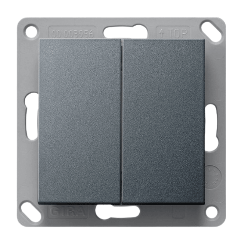 Gira EnOcean-Funk-Wandsender 242228 – System 55, 2-fach, batterielos, anthrazit