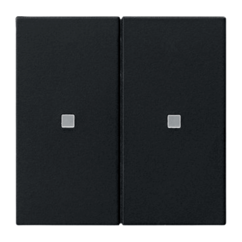 Gira KNX-RF-Bedienaufsatz 5107005 – System 55, 2-fach, schwarz matt