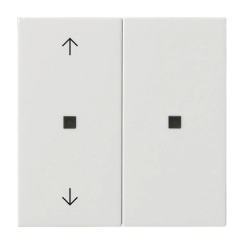 Gira KNX-RF-Bedienaufsatz 510803 – System 55, 2-fach, Pfeile, reinweiß glänzend