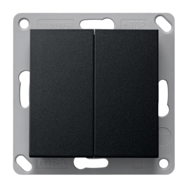 Gira KNX-RF-Tastsensor 5178005 – System 55, 2-fach, schwarz matt