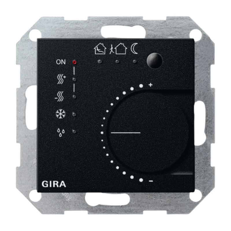 Gira KNX-Stetigregler 2100005 – System 55, 4-fach, mit Tasterschnittstelle, schwarz matt
