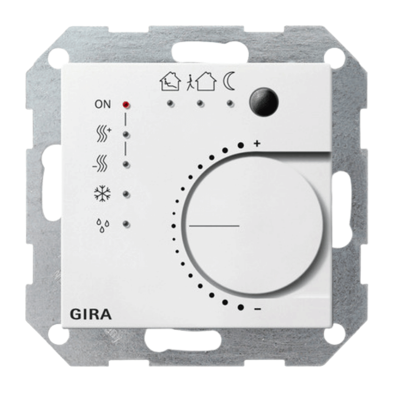 Gira KNX-Stetigregler 210027 – System 55, 4-fach, mit Tasterschnittstelle, reinweiß seidenmatt