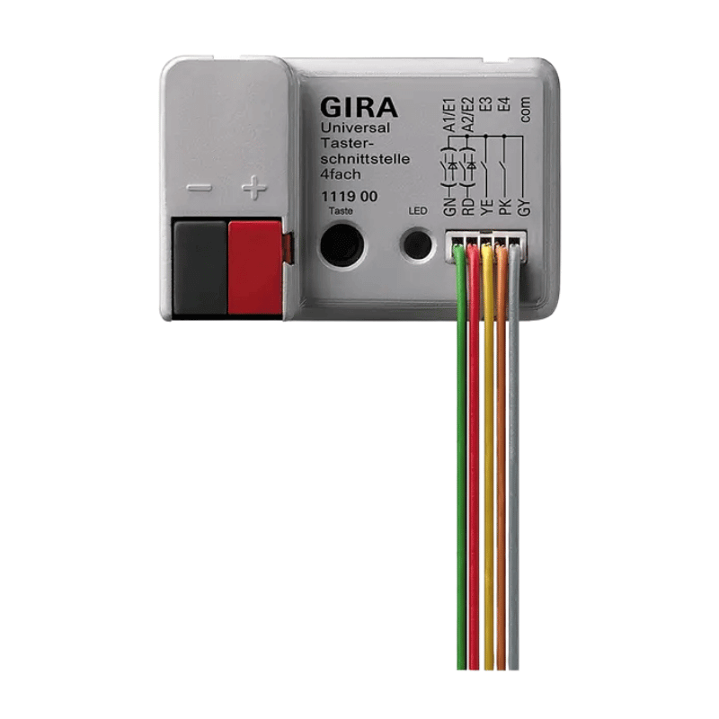 Gira KNX-Tasterschnittstelle 111900 4-fach Unterputz-Interface für potenzialfreie Kontakte im KNX System