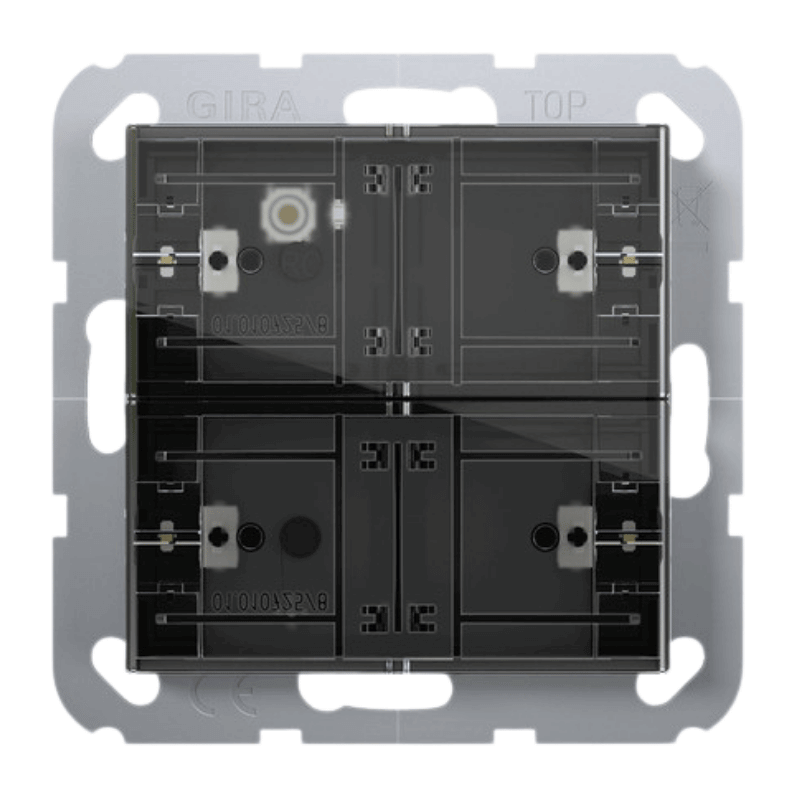 Gira KNX-Tastsensor 4 504200 2-fach Komfort für KNX System 55 mit Inbetriebnahme-Wippe