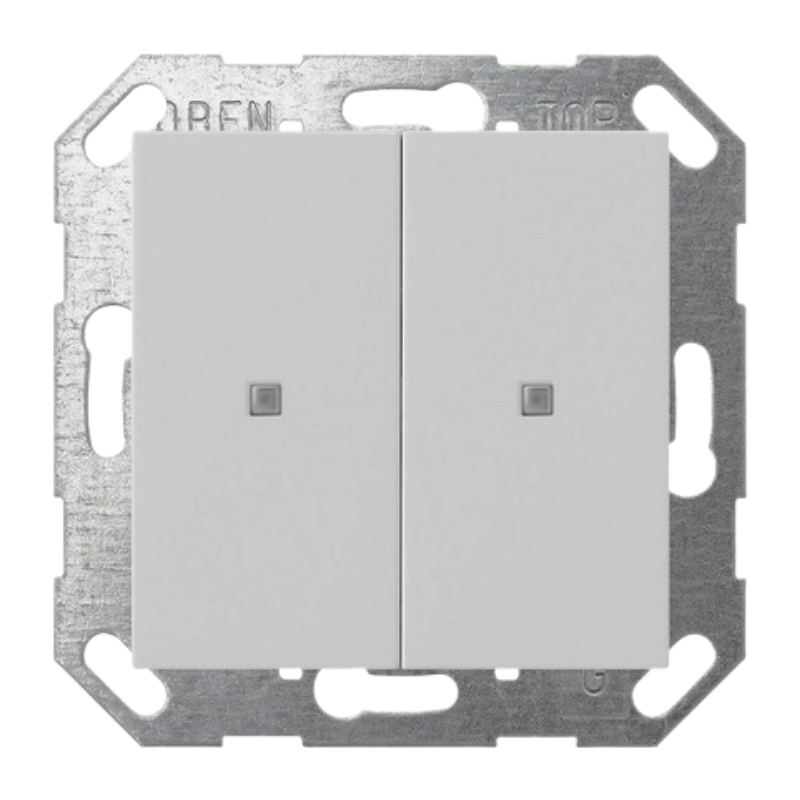 Gira KNX-Tastsensor 5173015 – System 55, 2-fach, grau matt