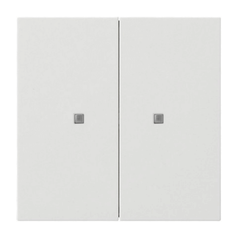 Gira KNX-Tastsensor 5173112 – Flächenschalter, 2-fach, reinweiß glänzend