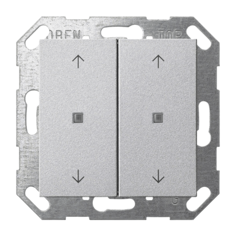 Gira KNX-Tastsensor 517426 – System 55, 2-fach, 4 Pfeile, alu