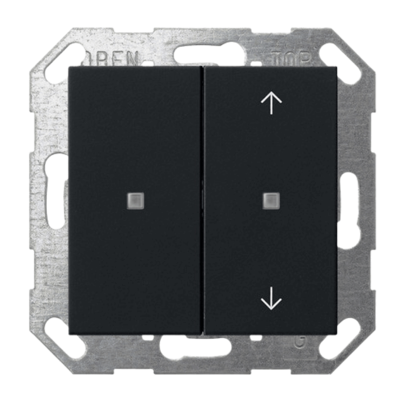 Gira KNX-Tastsensor 5175005 – System 55, 2-fach, Pfeile, schwarz matt