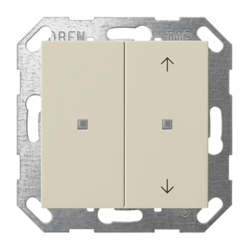 Gira KNX-Tastsensor 517501 – System 55, 2-fach, Pfeile, cremeweiß glänzend