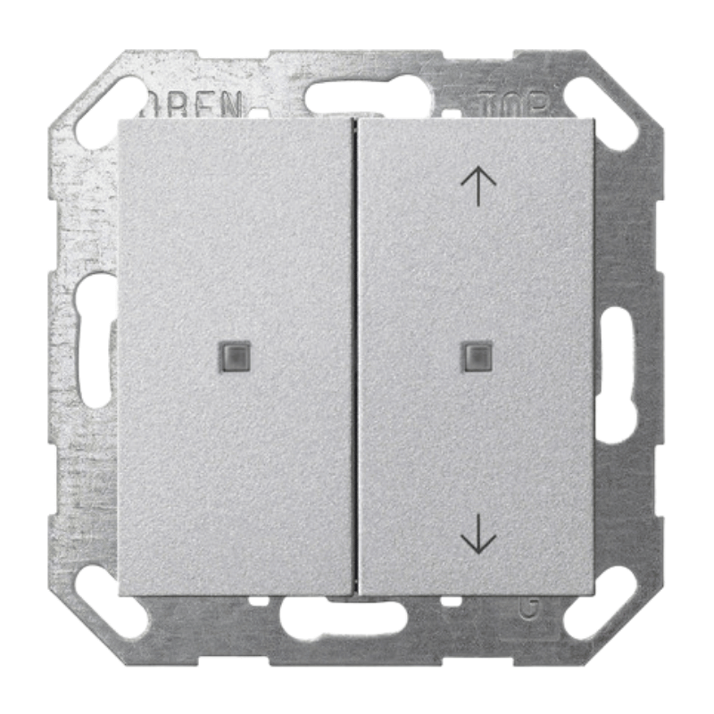 Gira KNX-Tastsensor 517526 – System 55, 2-fach, Pfeile, alu