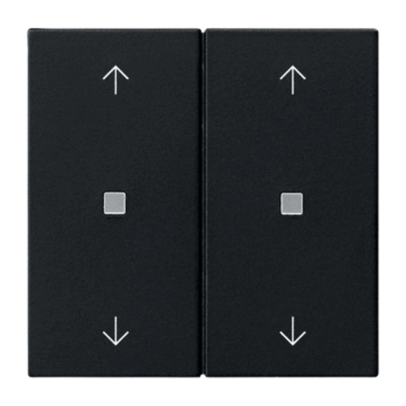 Gira Kontroll-Wippe 5386005 2-fach mit Pfeilsymbolen Kontrollfenster Schwarz matt System 55 S3000