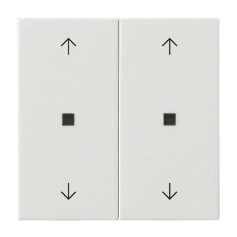 Gira Kontroll-Wippe 538603 2-fach mit Pfeilsymbolen Kontrollfenster Reinweiß glänzend System 55 S3000
