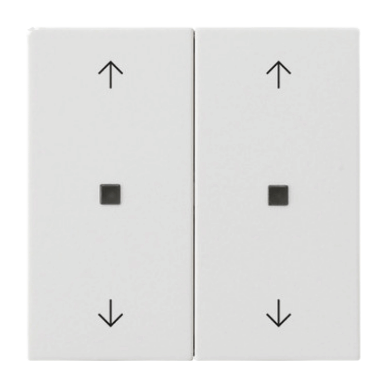 Gira Kontroll-Wippe 538627 2-fach mit Pfeilsymbolen Kontrollfenster Reinweiß seidenmatt System 55 S3000