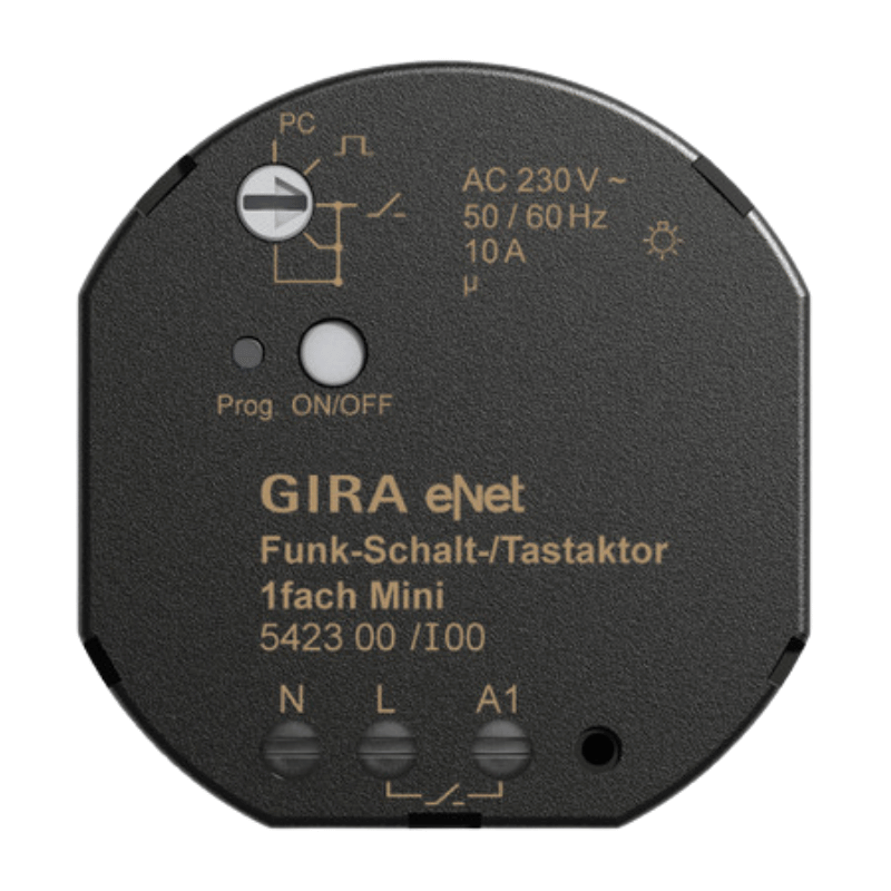 Gira Schalt- & Tastaktor 542300 1-fach eNet Funk Unterputz Mini