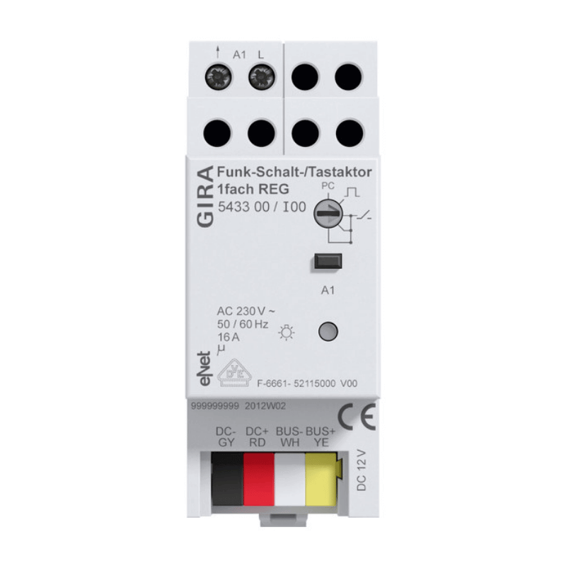 Gira Schalt- & Tastaktor 543300 1-fach eNet Funk REG