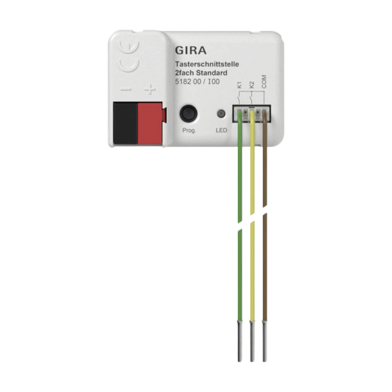 Gira KNX Taster-Busankoppler 518200 – 2-fach, Einpunktbedienung, Komfort