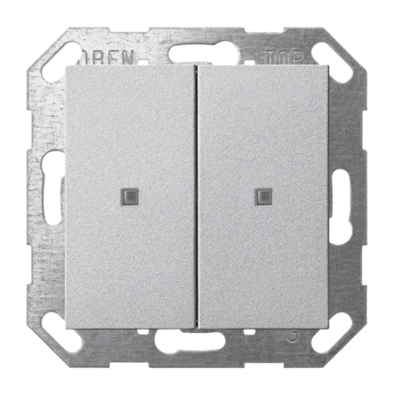 Gira Tastsensor 517326 – KNX, System 55, 2-fach, alu