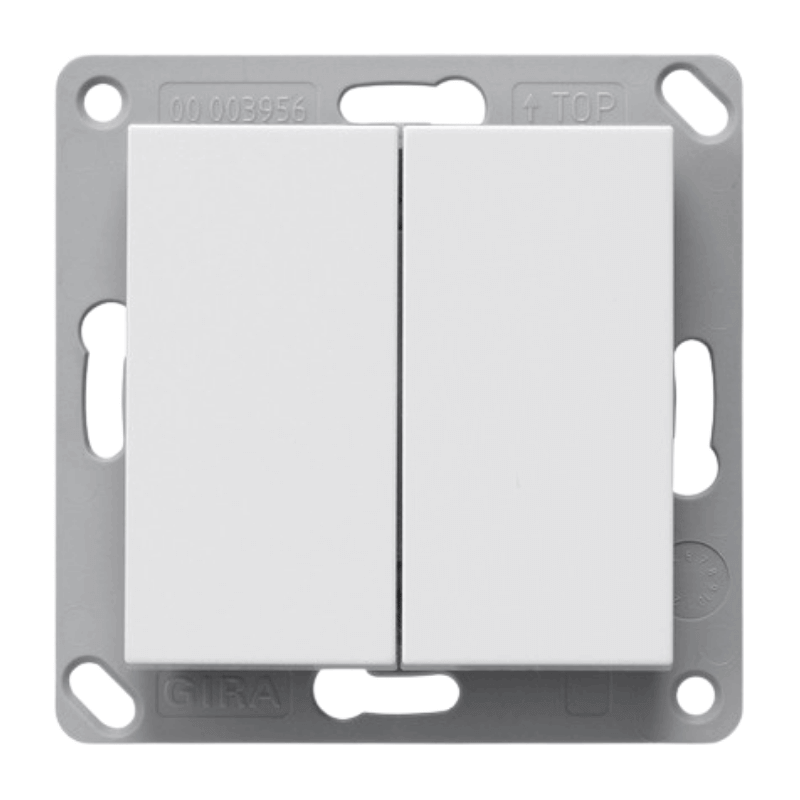Gira Tastsensor 517803 – KNX-RF, System 55, 2-fach, reinweiß glänzend
