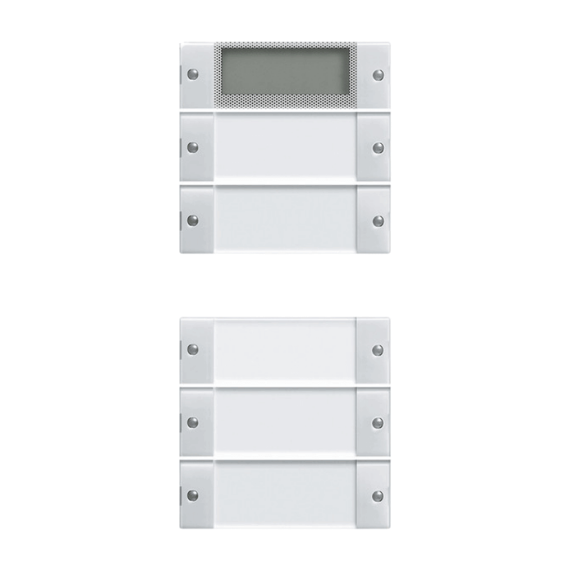 Gira TS3-Wippenset 214503 – System 55, 5-fach (2+3), Plus, beschriftbar, reinweiß glänzend