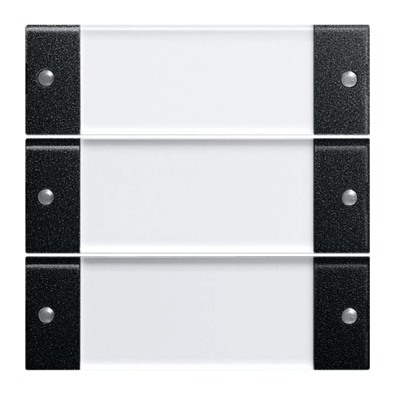 Gira TS3-Wippenset 2133005 – System 55, 3-fach, beschriftbar, schwarz matt