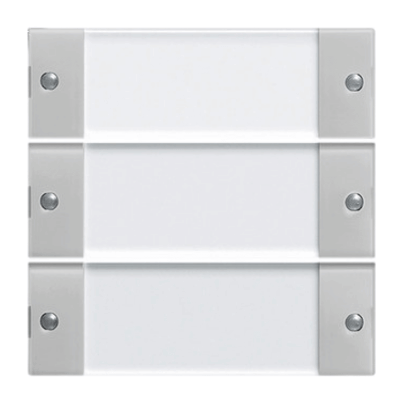 Gira TS3-Wippenset 2133015 – System 55, 3-fach, beschriftbar, grau matt