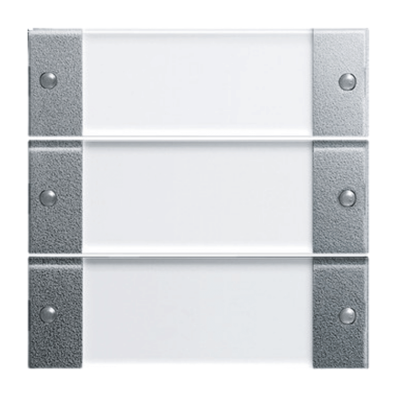Gira TS3-Wippenset beschriftbar 213326 – System 55, 3-fach, alu