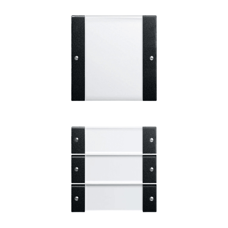 Gira TS3-Wippenset 2134005 – System 55, 4-fach (1+3), beschriftbar, schwarz matt