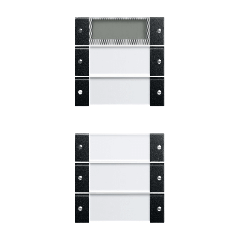 Gira TS3-Wippenset 2145005 – System 55, 5-fach (2+3) Plus, beschriftbar, schwarz matt