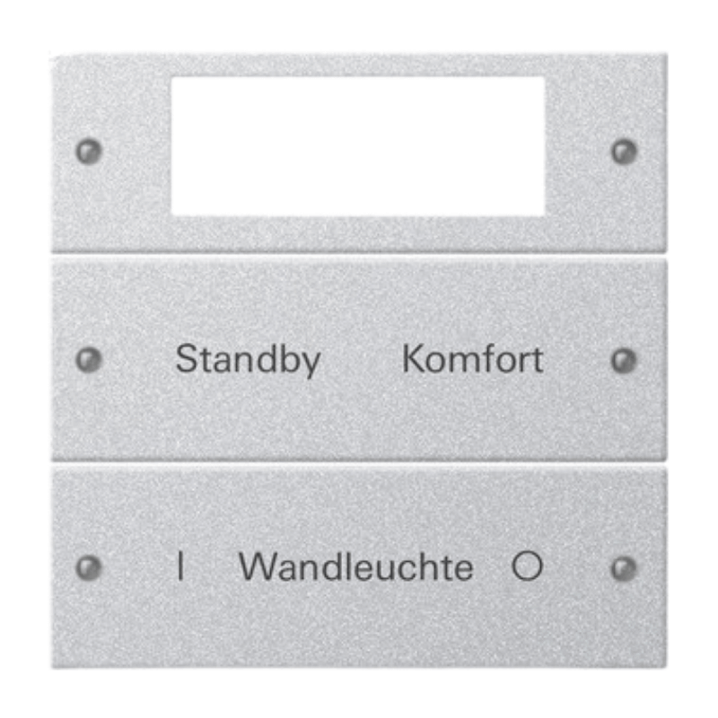 Gira TS3-Wippenset für Beschriftungsservice 221226 – System 55, 2-fach, Plus, alu