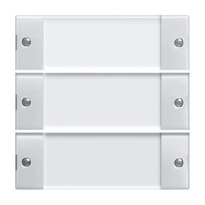 GIRA TS3-Wippenset 213303 – System 55, 3-fach, beschriftbar, reinweiß glänzend