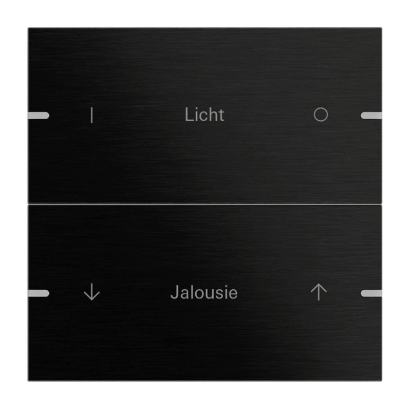 Gira Wippenset für Tastsensor 4 5032126 – beschreibbar, 2-fach, aluminium schwarz