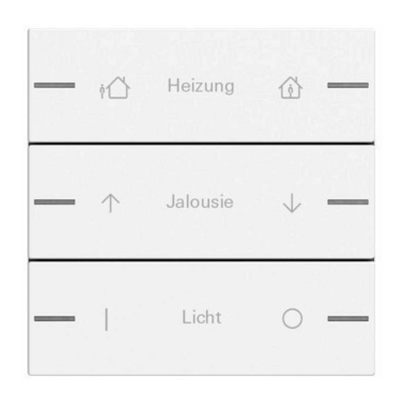Gira Wippenset 576327 3-fach individuell in reinweiß seidenmatt für den Gira Tastsensor 4 System 55