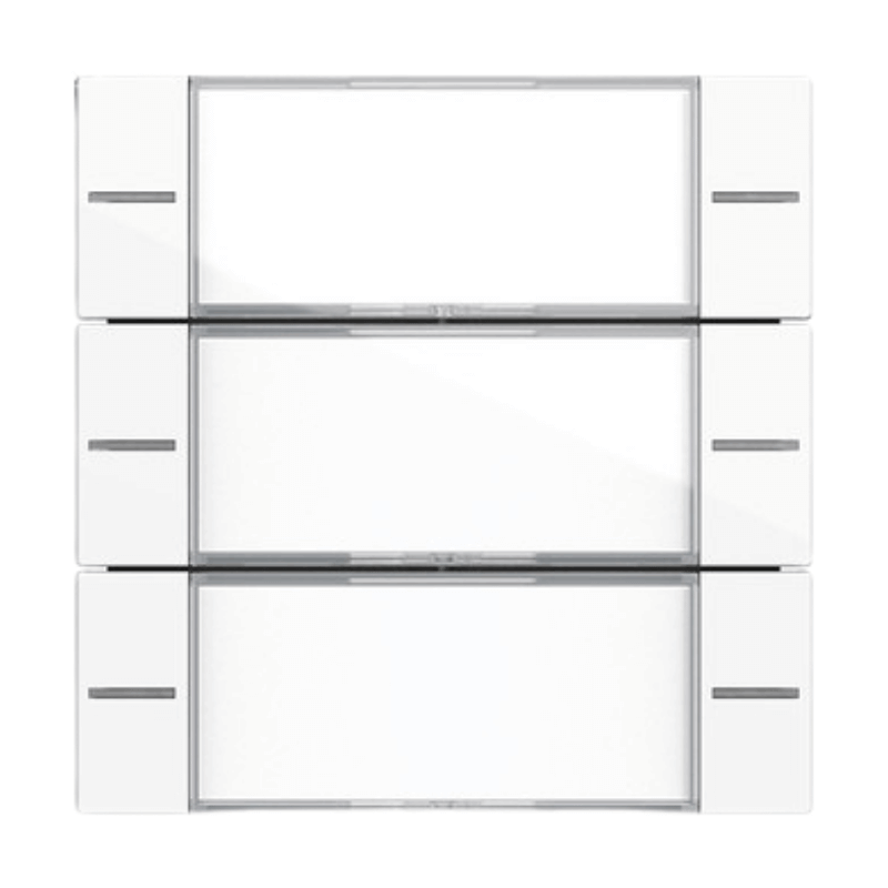Gira Wippenset für Tastsensor 4 577303 – System 55, 3-fach, Beschriftungsfeld, reinweiß glänzend