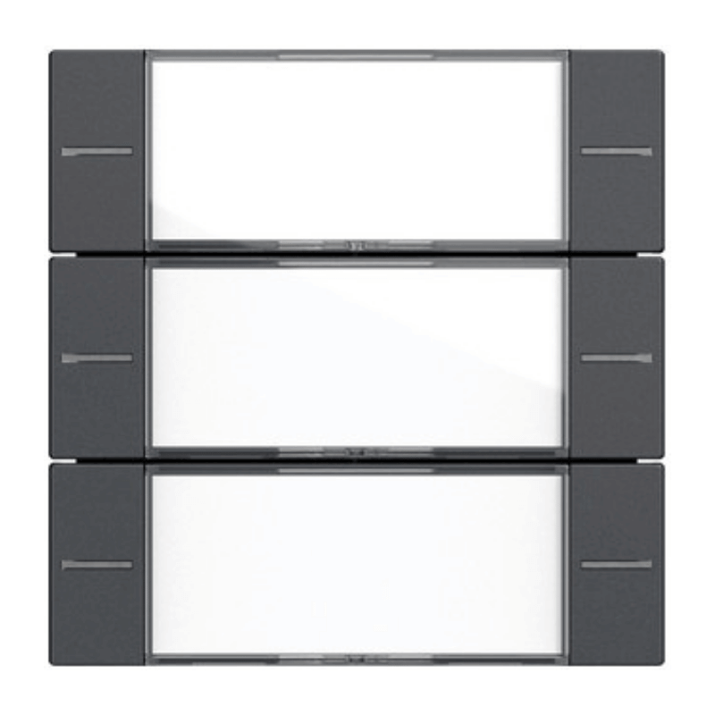 Gira Wippenset für Tastsensor 4 577328 – System 55, 3-fach, beschriftbar, anthrazit