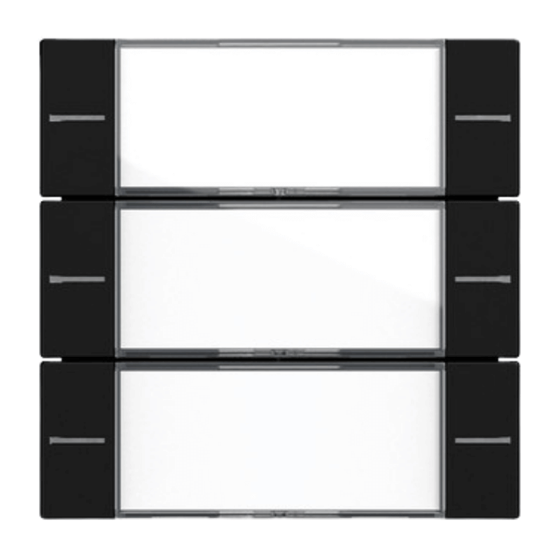 Gira Wippenset für Tastsensor 4 5773005 – System 55, 3-fach, beschriftbar, schwarz matt